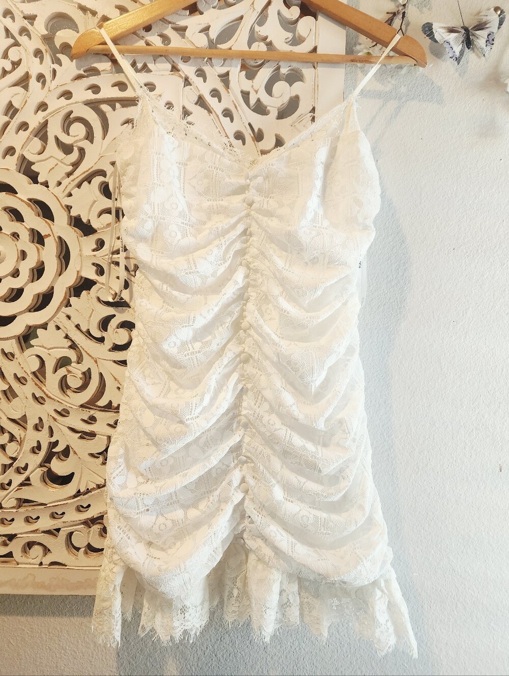 FOR LOVE & LEMONS LACE RUCHED MINI DRESS - Picture 7 of 16